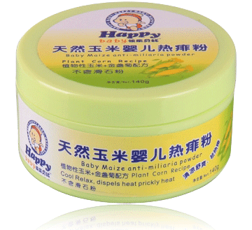 happybaby天然玉米嬰兒熱痱粉