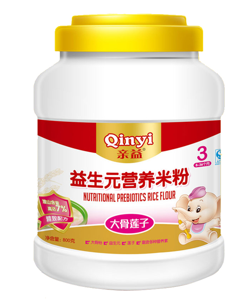 親益桶裝益生元大骨蓮子營(yíng)養(yǎng)米粉3段