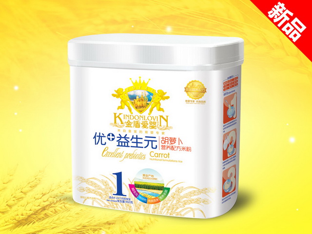金盾愛嬰優(yōu)+益生元米粉桶裝-胡蘿卜