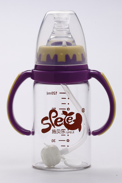 施貝樂標(biāo)口弧形帶柄玻璃奶瓶120ml