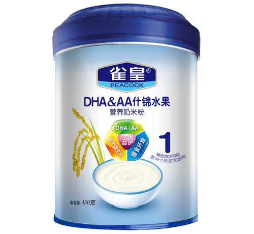 雀皇450g什錦水果營養(yǎng)奶米粉(1段)