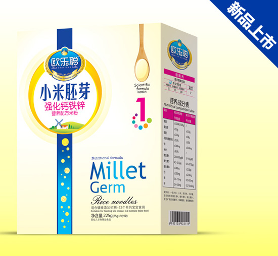 歐樂(lè)聰強(qiáng)化鈣鐵鋅小米胚芽盒裝1段