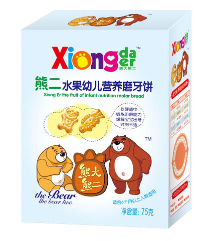 熊大熊二牌熊二水果幼兒營(yíng)養(yǎng)磨牙餅