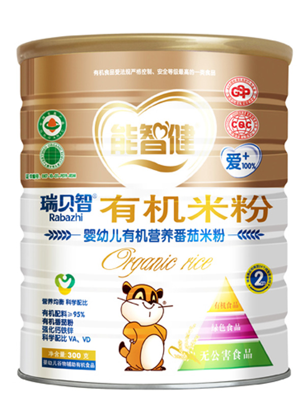 能智健300克嬰幼兒有機營養(yǎng)蕃茄米粉(2段)