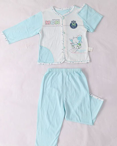 摩可拿寶寶藍(lán)色開(kāi)衫內(nèi)衣套裝