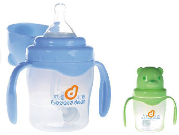 可愛小鴨奶嘴型訓練杯