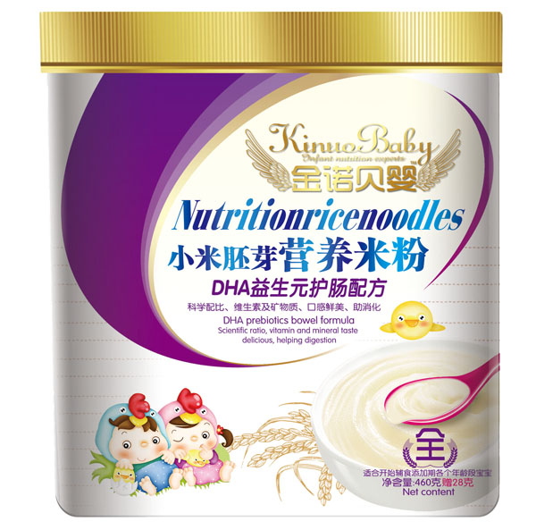 金諾貝嬰DHA益生元護(hù)腸配方小米胚芽營養(yǎng)米粉
