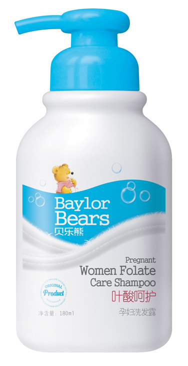 貝樂熊葉酸呵護孕婦洗發(fā)露180ML