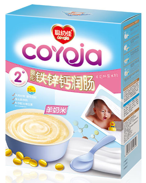 聰幼佳強(qiáng)化鐵鋅鈣潤(rùn)腸羊奶胚芽米粉