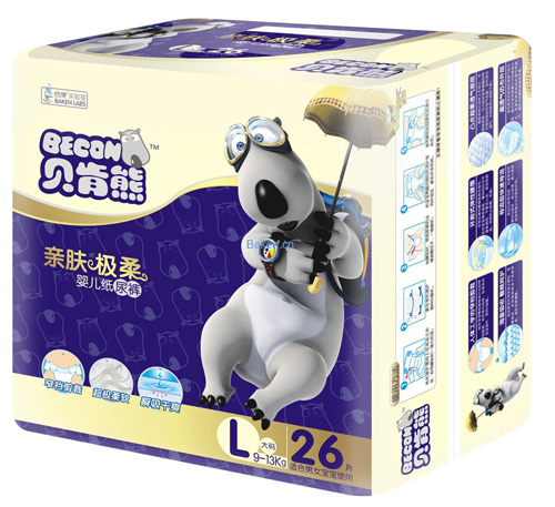 貝肯熊親膚極柔紙尿褲L碼