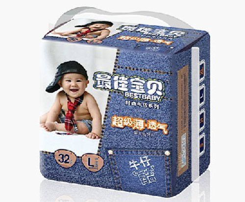 寶貝時尚牛仔紙尿片L碼