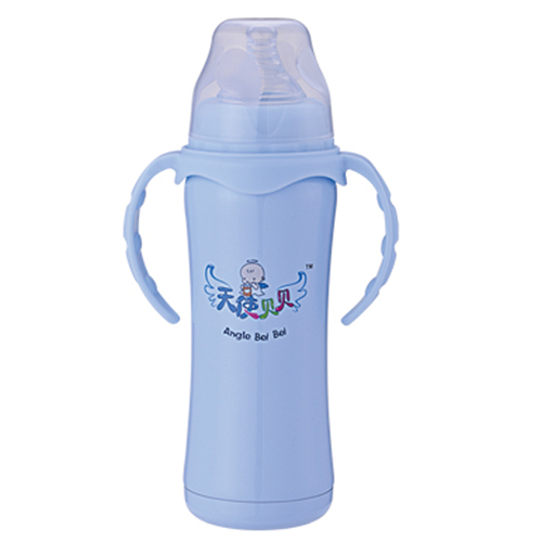 天使貝貝嬰兒不銹鋼奶瓶藍色