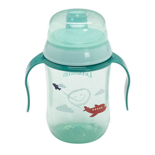 布朗博士9安士硬吸嘴學飲杯綠色