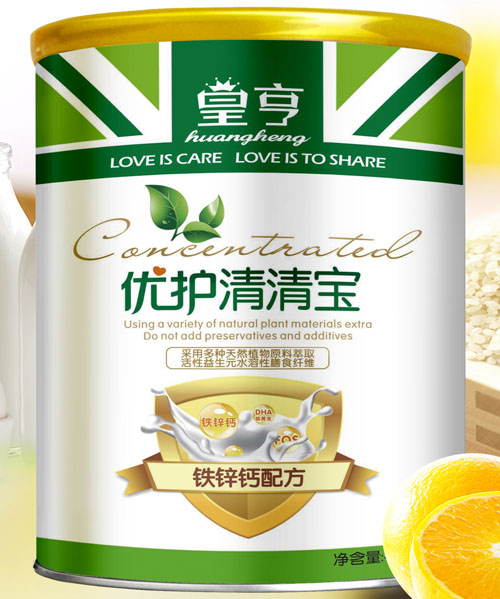 皇亨優(yōu)護清清寶鐵鋅鈣配方