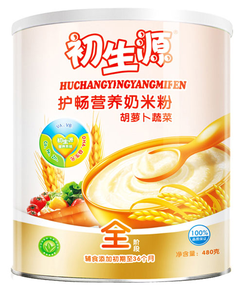 初生源胡蘿卜蔬菜護(hù)暢營(yíng)養(yǎng)奶米粉全段