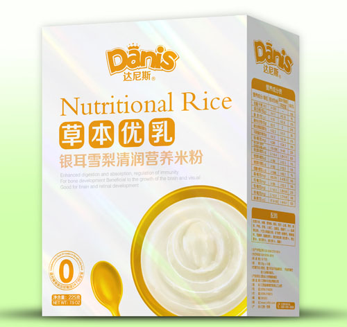 達(dá)尼斯草本優(yōu)乳銀耳雪梨清潤(rùn)米粉盒裝0段