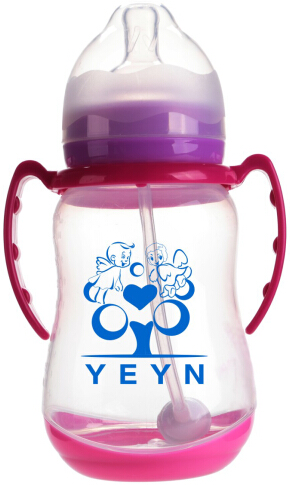 優(yōu)兒優(yōu)女300ml寬口有柄自動(dòng)帶底座PP奶瓶