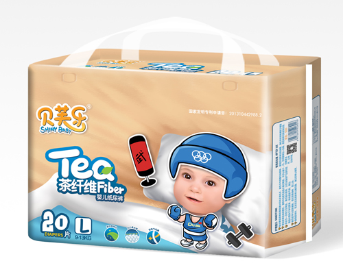 復件 貝芙樂茶纖維嬰兒紙尿褲L碼20片