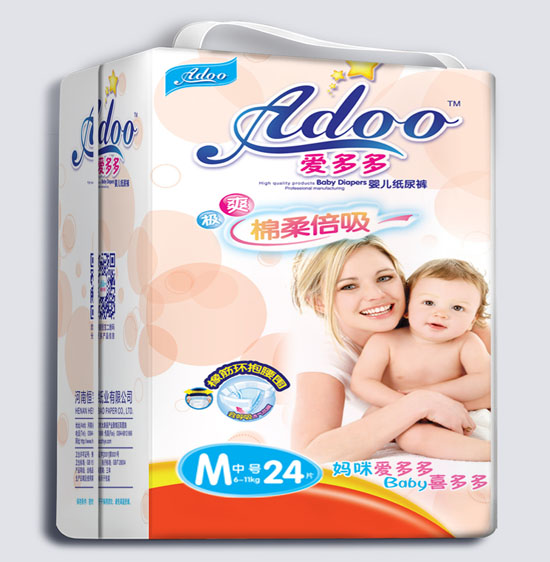 愛多多棉柔倍吸嬰兒紙尿褲M碼24片