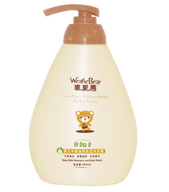 唯昵熊嬰兒牛奶滋養(yǎng)洗發(fā)沐浴露600ml