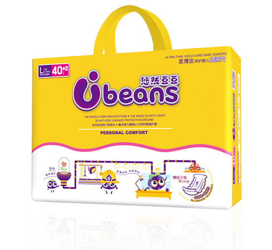 悠然豆豆柔薄金呵護嬰兒紙尿片L42片