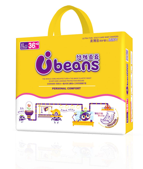 悠然豆豆柔薄金呵護(hù)嬰兒紙尿片XL38片