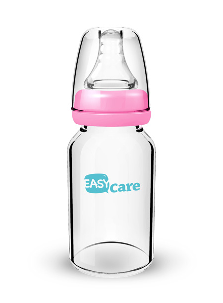 伊斯卡爾120ml玻璃標準口徑奶瓶(紅)