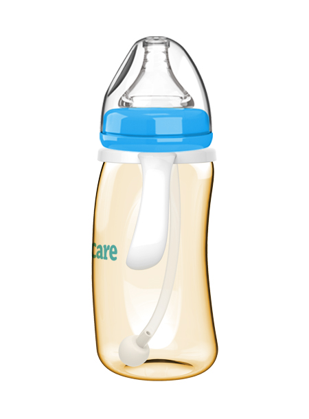 伊斯卡爾260mlPPSU企鵝自動哺乳瓶(藍)