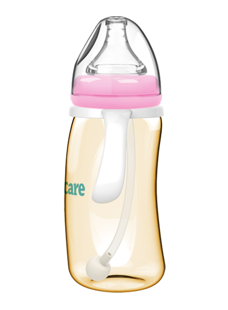 伊斯卡爾320mlPPSU企鵝自動(dòng)哺乳瓶(紅)