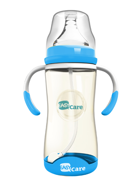 伊斯卡爾260mlPPSU自動(dòng)寬口徑感溫奶瓶(藍(lán))