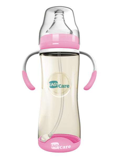 伊斯卡爾320mlPPSU自動寬口徑感溫奶瓶(紅)