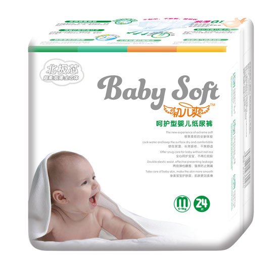 初兒爽北極芯呵護型嬰兒紙尿褲M碼24片