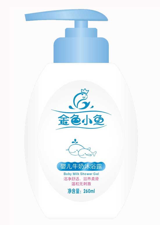 金色小魚260ml嬰兒牛奶沐浴露