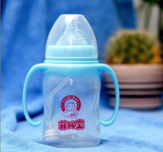 菲兒寶210ML寬口PP全自動(dòng)菱形奶瓶(藍(lán)色)