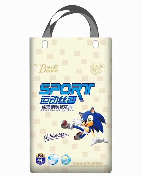 貝+愛(ài)運(yùn)動(dòng)絲薄紙尿片M-44片