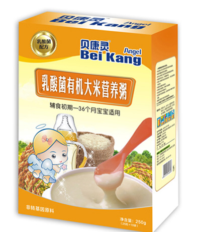 貝康靈乳酸菌有機大米營養(yǎng)粥(盒裝)