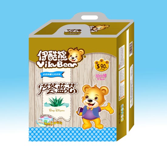 伊酷熊蘆薈藍(lán)芯紙尿褲S