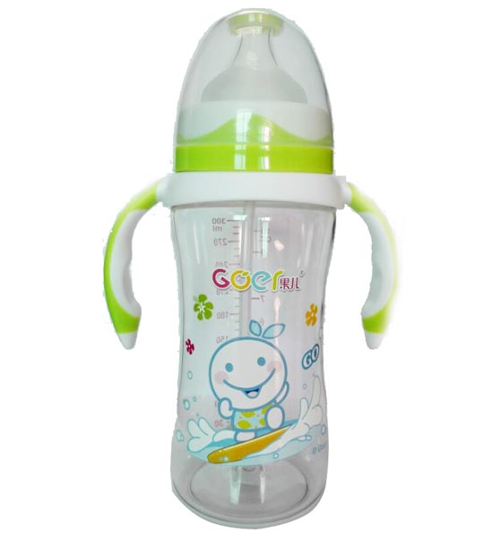 果兒300MLtritan晶透奶瓶綠色