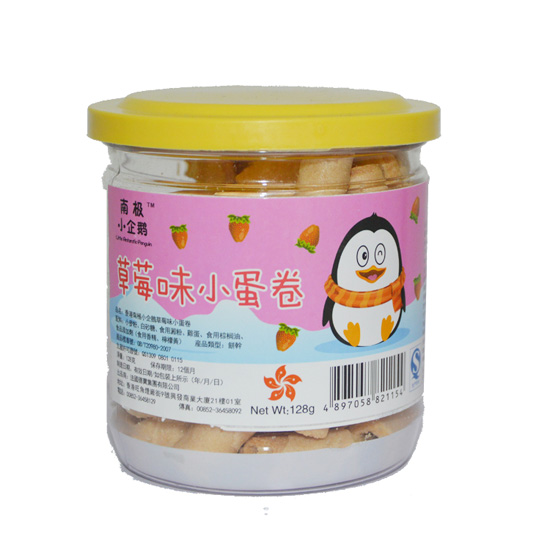 南極小企鵝草莓味小蛋卷