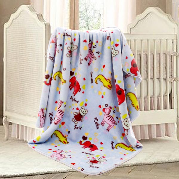 亞奧超柔云毯小動物藍(lán)色