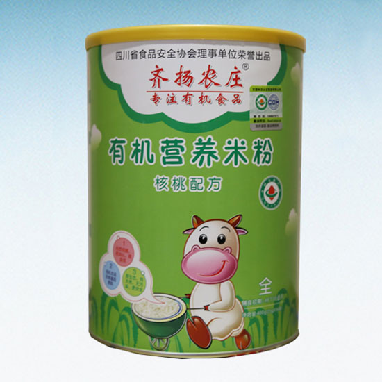 齊揚(yáng)農(nóng)莊有機(jī)營(yíng)養(yǎng)米粉(核桃配方)聽(tīng)裝