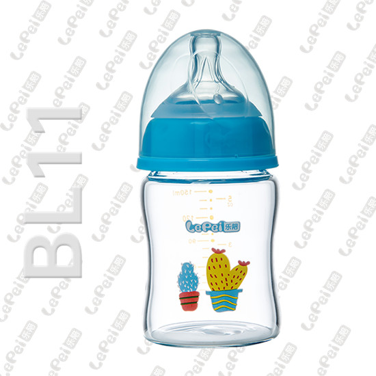 樂(lè)陪無(wú)柄玻璃奶瓶120ml