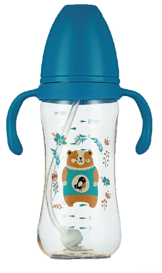 紐優(yōu)德國巴斯夫PPSU奶瓶300ml藍(lán)色