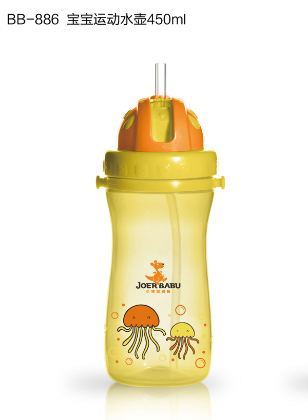 小袋鼠巴布寶寶運動水壺450ml黃色.jpg 小袋鼠巴布寶寶運動水壺450ml黃色.jpg
