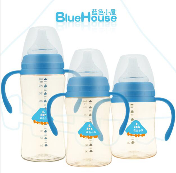藍(lán)色小屋寬口PPSU香檳奶瓶