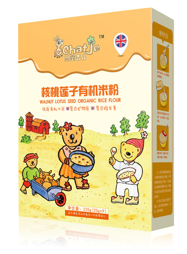 SChatJe思蜜吉兒核桃蓮子有機米粉(盒裝)