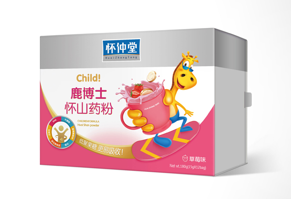 懷仲堂鐵棍山藥粉盒裝草莓