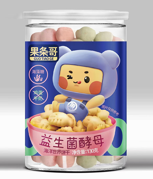 果條哥益生菌酵母海洋世界餅干