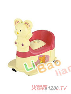 麗寶健卡通紅移動(dòng)yinge座便器