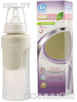 樂樂寶貝食品級硅膠防脹氣奶瓶